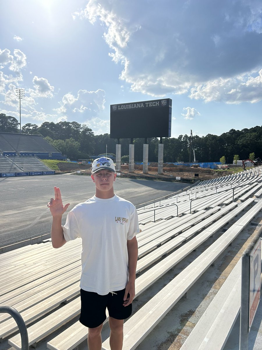Bryce McQueen (@brycemcqueen27) on Twitter photo On the way home from our trip to Florida and got to stop by the campus of <a href="/LATechFB/">LA Tech Football 🏈</a> and check out the facilities and the progress on the stadium construction. Big things are going on and Coach <a href="/SCumbie_LaTech/">Sonny Cumbie</a> always has that #PJM wherever he’s at. On the way home from our trip to Florida and got to stop by the campus of <a href="/LATechFB/">LA Tech Football 🏈</a> and check out the facilities and the progress on the stadium construction. Big things are going on and Coach <a href="/SCumbie_LaTech/">Sonny Cumbie</a> always has that #PJM wherever he’s at.
