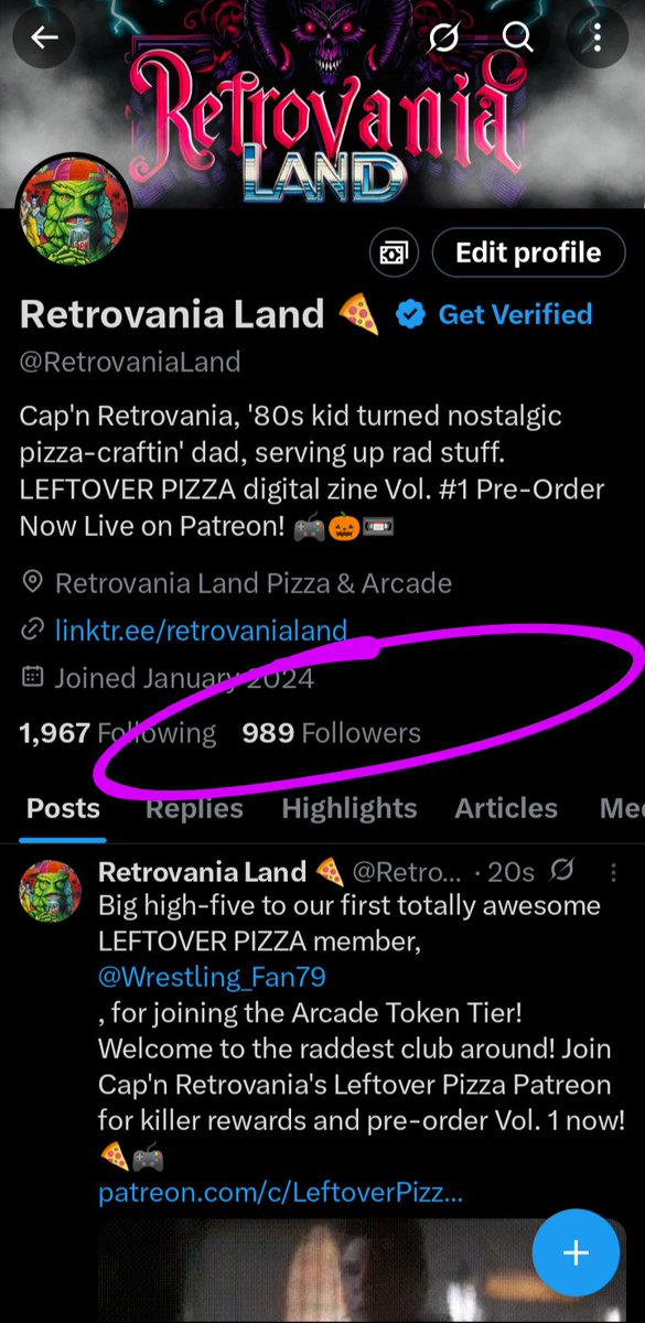 Wow, thanks for all the new followers! 🤯 Let's hit 1K this 4th of July weekend! The 1,000th follower scores a FREE download of Cap'n Retrovania's LEFTOVER PIZZA digital zine, launching this month! Share &amp; tag <a href="/RetrovaniaLand/">Retrovania Land 🍕</a> to join the retro party! 🍕🎆 #RetroVibes