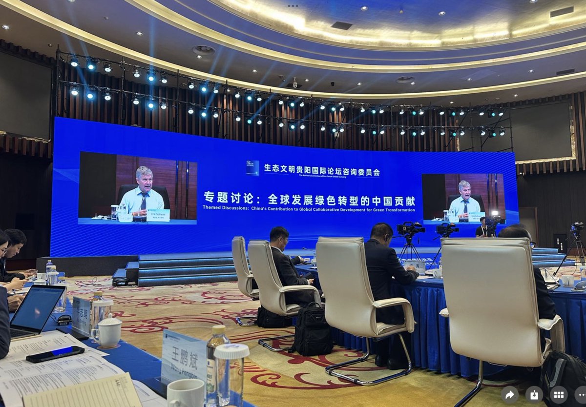 ErikSolheim's tweet image. Great focus on ecological civilization in Guiyang 🇨🇳!
China's only national-level international forum dedicated to ecological civilization, kicked off this weekend in Guiyang. Guiyang is the capital of the green and beautiful Guizhou province. I am proud to be international…