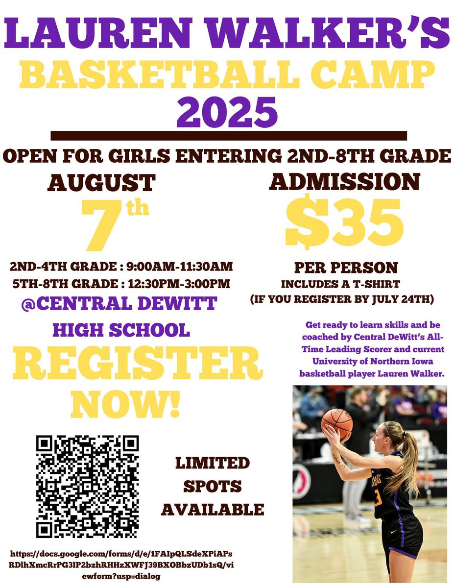 Ready to grow your game? Join Lauren for high-energy hoops, skill-building fun, and serious basketball glow-ups! 🏀💥

Level up here: tinyurl.com/4fwt2zhu