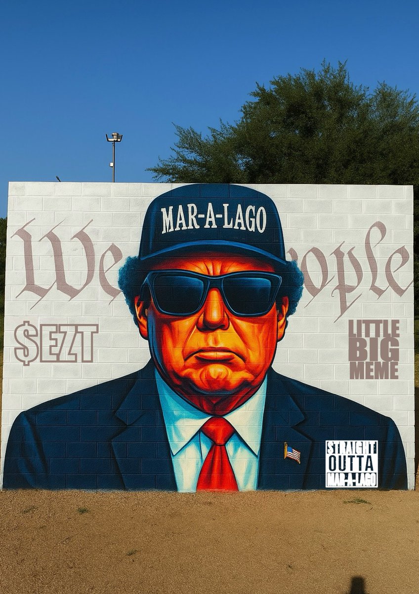 TheOfficialEZT's tweet photo. ๐ฅ We the Peopleโฆ and Eazy-T. ๐บ๐ธ
Sprayed on brick, flexinโ that MAR-A-LAGO drip. ๐ง๐จ
$EZT holdinโ court on Solana โ Ruthless by Design. ๐ฅ
#EZT #Solana #Crypto #MemeCoin #EazyT #StreetArt #RuthlessByDesign https://t.co/iEtXMRbxiv