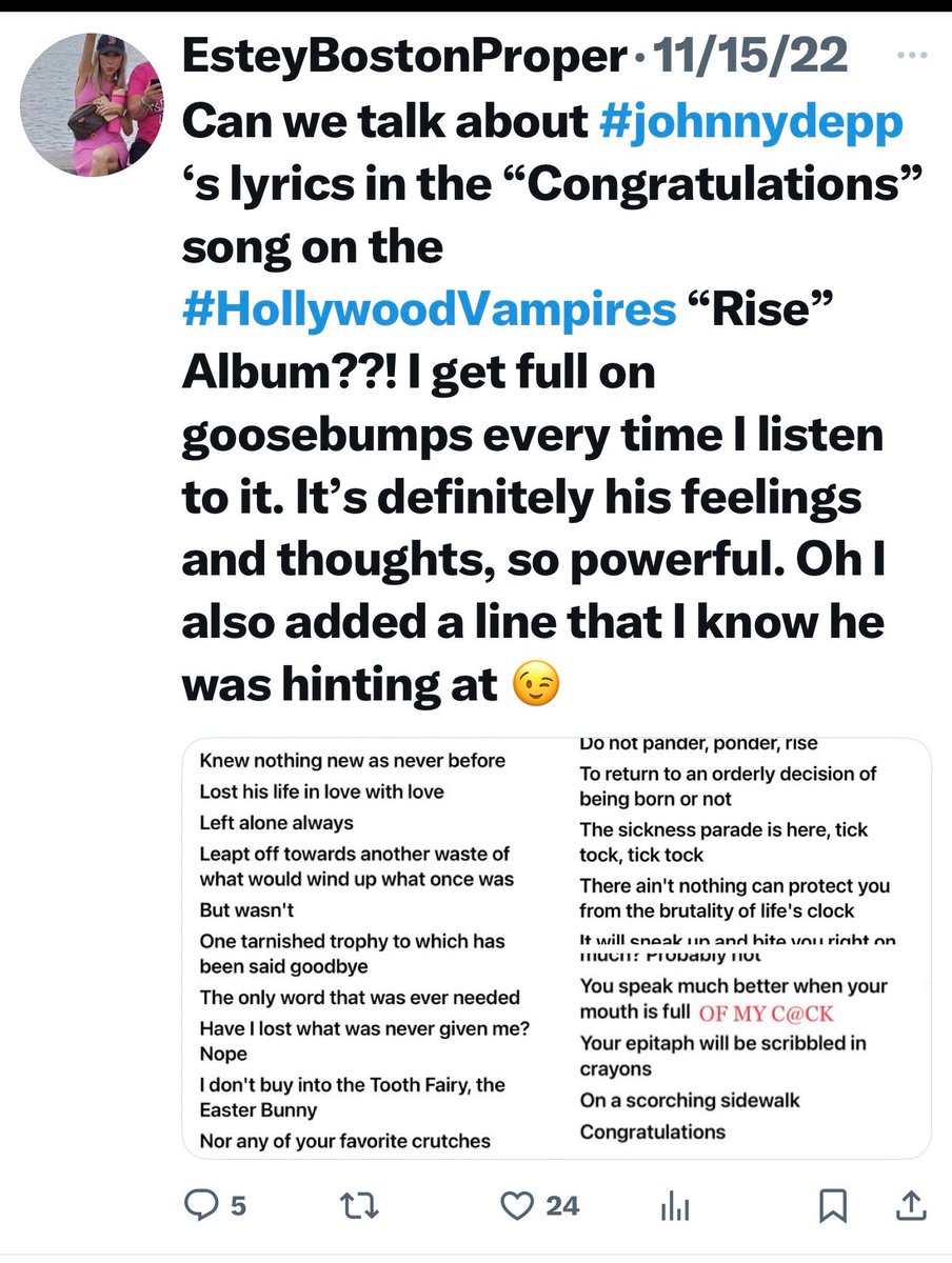 EsterReadReturn's tweet image. i sent johnny depp a clever subl-anal message that id give him a blowie and didnt hear back. i will no longer be estey depp 馃挭馃┓