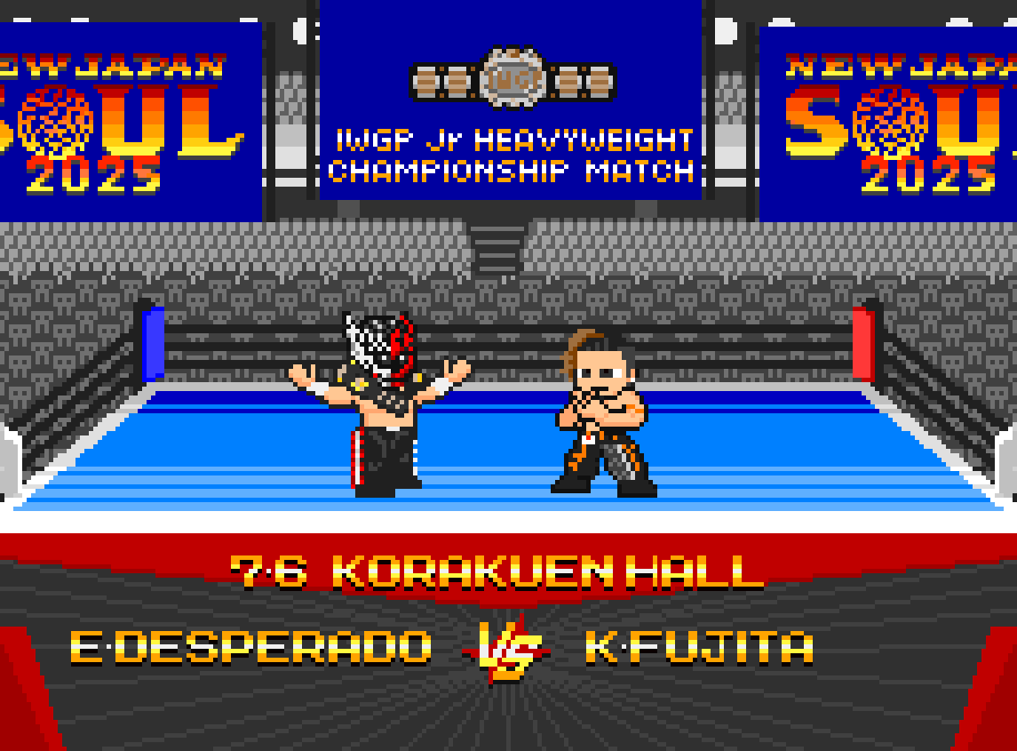 新日本プロレス後楽園ホール大会。G1前にジュニアの大一番。スーパージュニア覇者の藤田選手がデスペラード選手に挑戦。約束の狂猿戦を超えた王者は更に強い！王者と覇者、強い方が勝つ！
#njpw #njsoul #dotswrestler