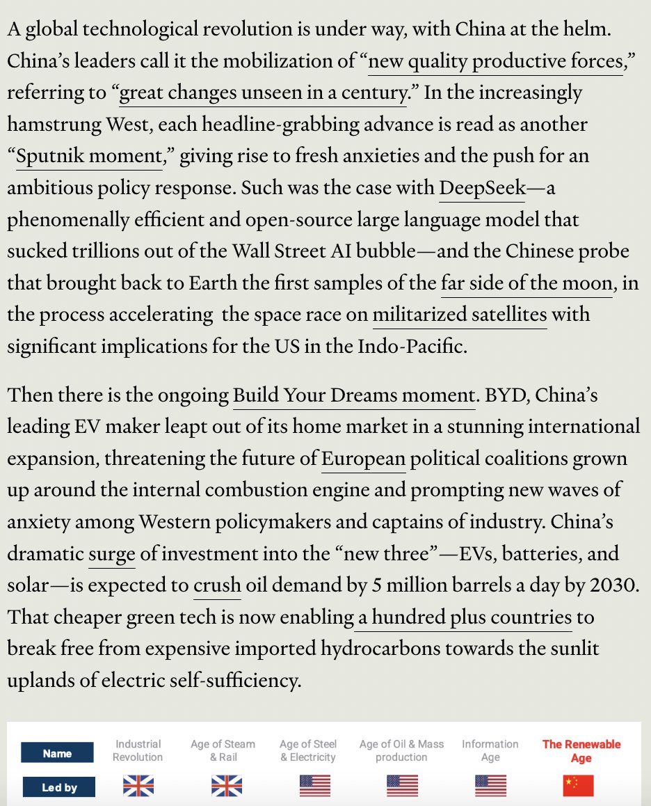 Albert Pinto (@70sbachchan) on Twitter photo At May's Beyond Neoliberalism conference in Cambridge <a href="/HelenHet20/">Helen Thompson POLIS</a> pointed out 3 recent "Sputnik Moments" with profound consequences
-DeepSeek (blowing up Silicon Valley AI boom)
-BYD (blowing up Western ICE auto)
-Rover (blowing up Space Race)
phenomenalworld.org/analysis/brics…
TY <a href="/NMaggor/">Noam Maggor</a> At May's Beyond Neoliberalism conference in Cambridge <a href="/HelenHet20/">Helen Thompson POLIS</a> pointed out 3 recent "Sputnik Moments" with profound consequences
-DeepSeek (blowing up Silicon Valley AI boom)
-BYD (blowing up Western ICE auto)
-Rover (blowing up Space Race)
phenomenalworld.org/analysis/brics…
TY <a href="/NMaggor/">Noam Maggor</a>