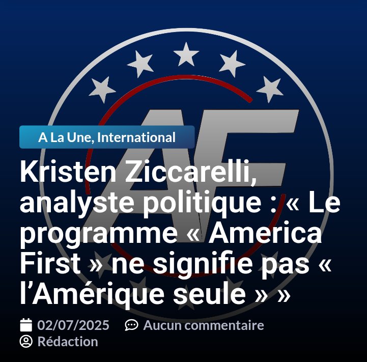 "L’administration Trump s’attache à renforcer l’Occident et est consciente de la menace que représentent la Chine, la Russie et l’Iran, mais la vérité est que les États-Unis ont de graves problèmes à résoudre, qui traînent depuis des décennies, et nous ne pouvons pas les laisser