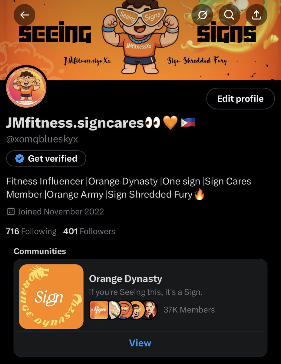 xomqblueskyx's tweet photo. "Finally reached 400 followers—not just followers, but a solid community of Sign Builders. Keep seeing the signs, all you bullish signees out there! Let’s keep growing and always see the signs. Stay fit and Healthy 🧡🫶 #SignBuilders" https://t.co/F3XRTHpiG3