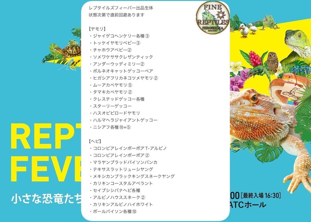 FReptiles's tweet image. #レプタイルズフィーバー　#レプフィー
#ファインレプタイルズ
#FINEREPTILES