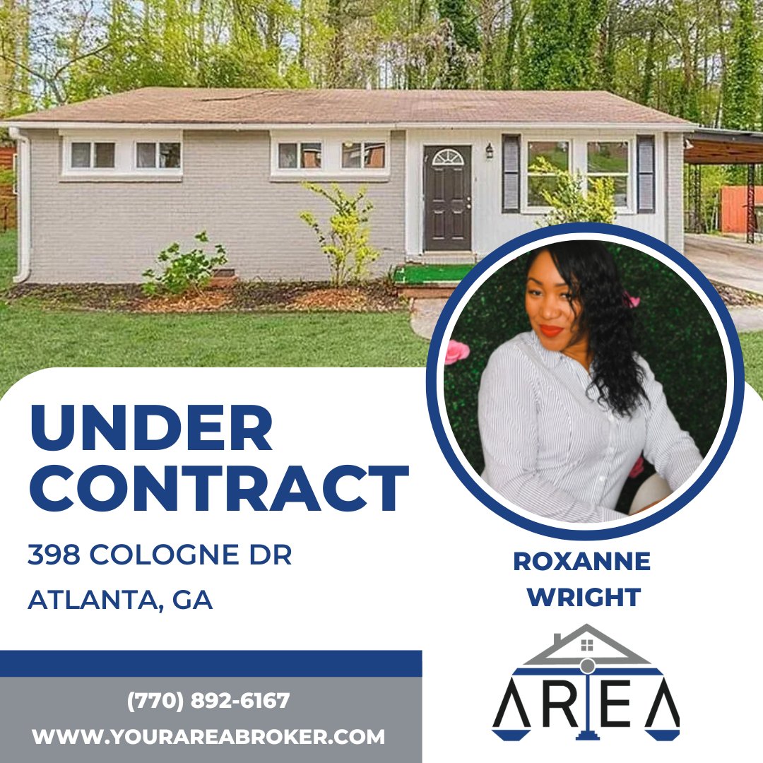 YourAreaBroker's tweet photo. Congratulations, Roxanne! #AREA #UnderContract #RealEstate https://t.co/iW7XxirKqS