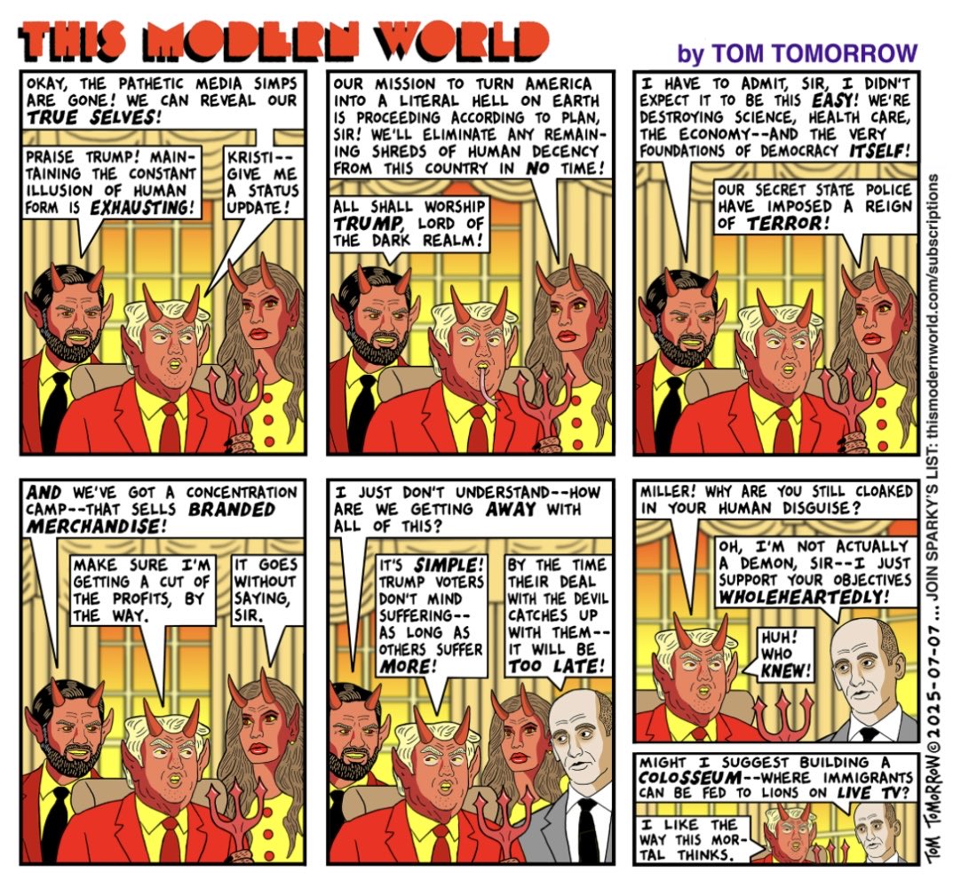 Tom Tomorrow KNOWS… and pulls no punches.