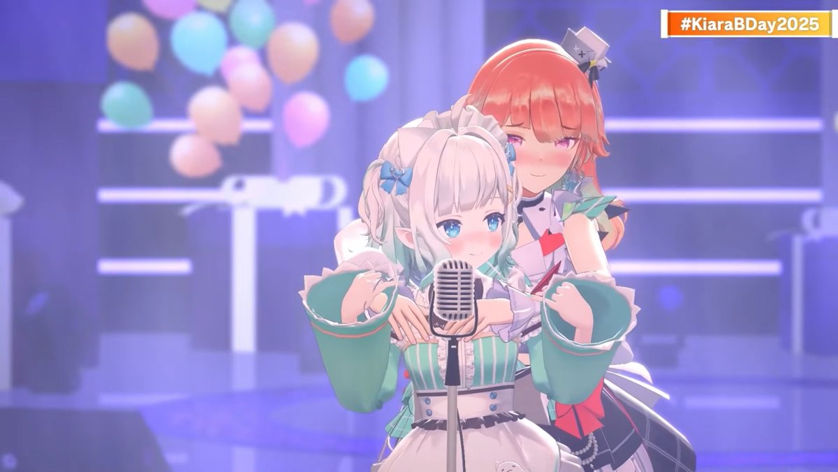 AComfyPanda's tweet image. So happy for Minto! She did so well and she's so freaking CUTE! Her and Wawa pair perfectly together! #KiaraBDay2025 #ミント心霊写真