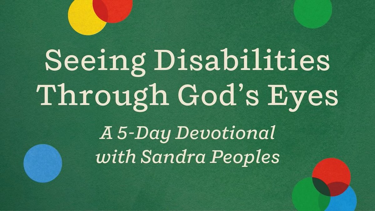 Check out the <a href="/YouVersion/">YouVersion Bible App</a> plan "Seeing Disabilities Through God's Eyes: A 5-Day Devotional With Sandra Peoples." bible.com/en/reading-pla…