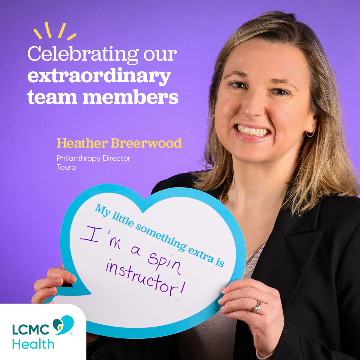 LCMC Health (@lcmchealth) on Twitter photo Heather Breerwood is the Philanthropy Director at <a href="/TouroInfirmary/">Touro Infirmary</a>. Her #littleextra is being a spin instructor! 🚴♀️
Share your Little Extras with us at bit.ly/3PrnAFO. Heather Breerwood is the Philanthropy Director at <a href="/TouroInfirmary/">Touro Infirmary</a>. Her #littleextra is being a spin instructor! 🚴♀️
Share your Little Extras with us at bit.ly/3PrnAFO.