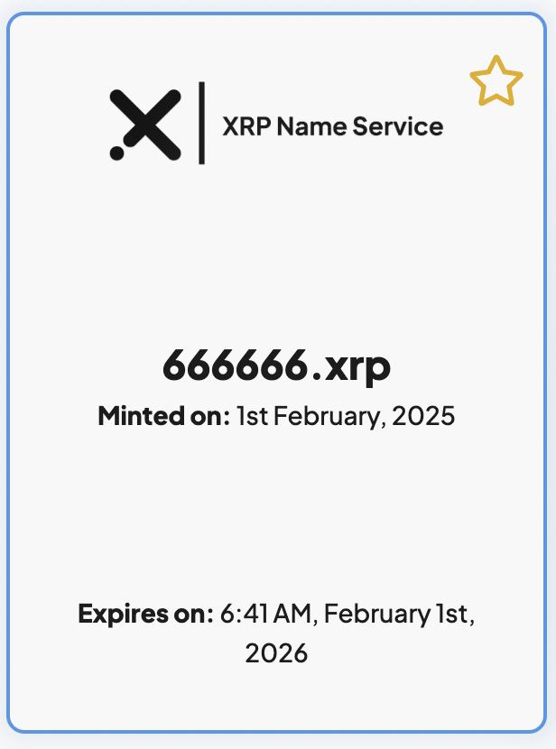 DomainsXRP's tweet image. 😈 Rare Numeric Domain: 666666.XRP
Six digits. Pure symmetry. Maximum mystique.
🔥 Perfect for NFT drops, edgy brands, or collectors of iconic numbers.
💰 Price: $6,666
📩 DM to claim this devilishly rare XRPL gem.
#XRP #XRPL #Web3Domains #NumericDomains #666666XRP #xrpcommunity…