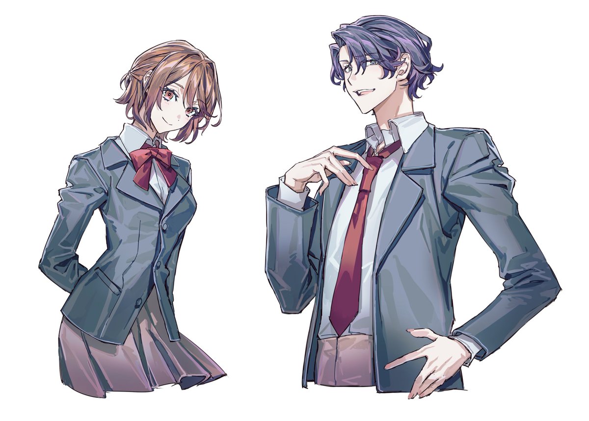 くらんぶるでいずのNPCの立ち絵が大昔に描いたものしかなかったので新調したヤツ〜
