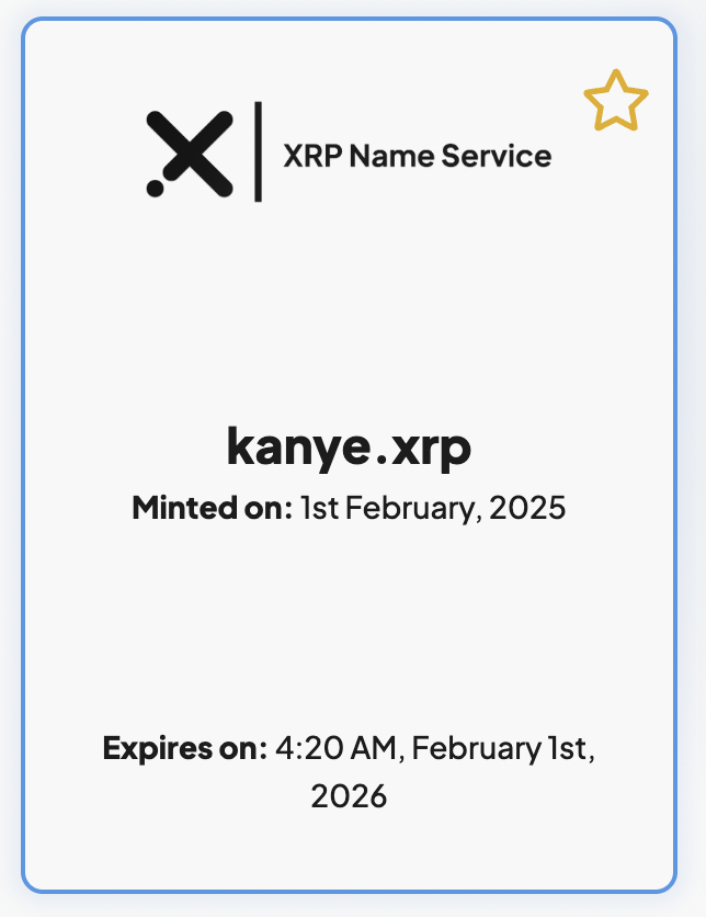 DomainsXRP's tweet image. 🎤 Iconic Name Domain: KANYE.XRP
Perfect for fan projects, music NFTs, digital art drops, or Web3 culture platforms.
🔥 Bold. Cultural. Unmistakable.
🚨 Not affiliated with Kanye West.
💰 Price: $50,000
📩 DM to make an offer. @kanyewest
#XRP #XRPL #KanyeXRP #Web3Domains…