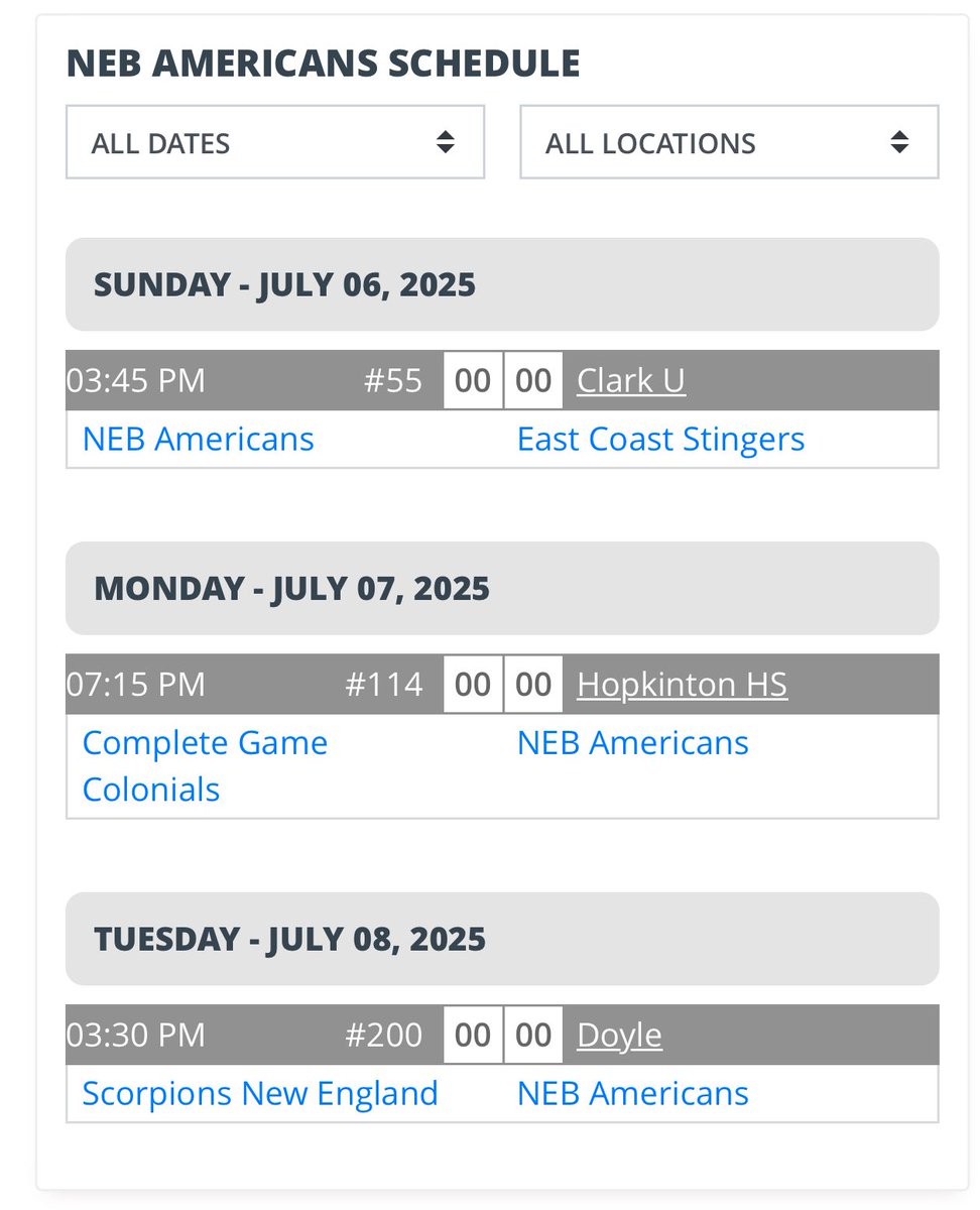 Pumped to be back with the guys tomorrow and compete in the Boston Classic! Here’s my schedule!
<a href="/NorthEast_BBall/">NEB</a> <a href="/Kruger422/">Matt Kruger</a> <a href="/NEBscottp/">Scott Patterson</a> <a href="/AOFBaseball/">AOF_Baseball</a>