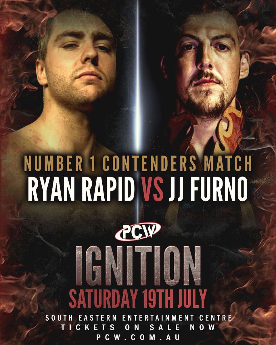Tag team partners will collide, as <a href="/RyanRapid1/">Ryan Rapid</a> faces <a href="/JjFurno_pw/">JJ Furno</a> to determine the number 1 contender to the PCW National Championship 🔥

Tickets available at PCW.com.au