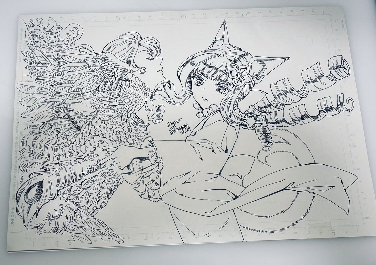 昨日のアナログ絵、完成させました 