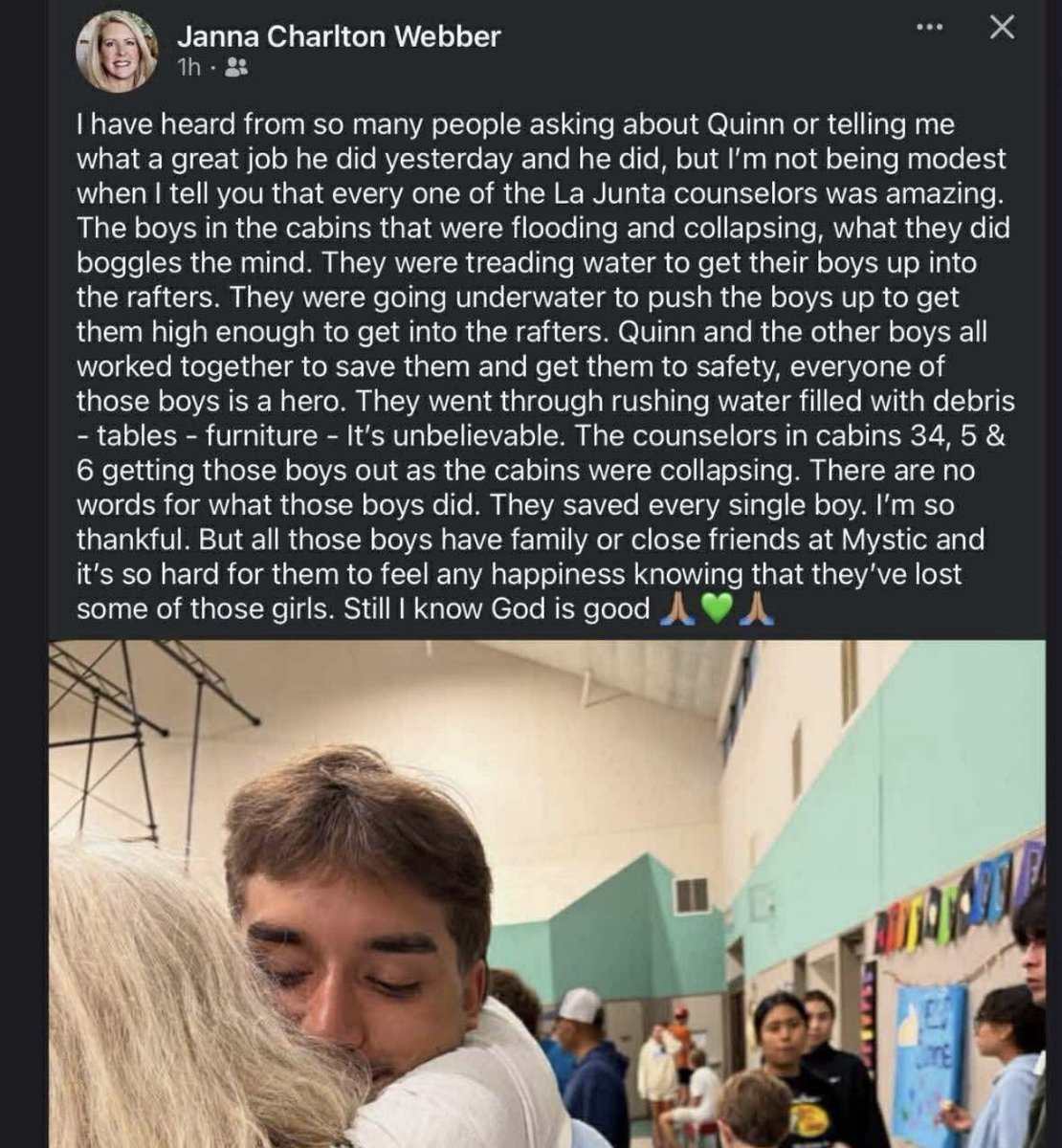 Heroic efforts, plain and simple. These young men will be recognized at the appropriate time. Work continues.