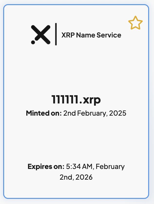 DomainsXRP's tweet image. 🔢 Rare Numeric Domain: 11111.XRP
A perfect 5-digit repeater — sleek, symmetric, and highly collectible.
💎 Ideal for NFT series, degen brands, or numeric domain investors.
💰 Price: $5,555
📩 DM to own this unique XRPL number.
#XRP #XRPL #11111XRP #NumericDomains #Web3Domains…