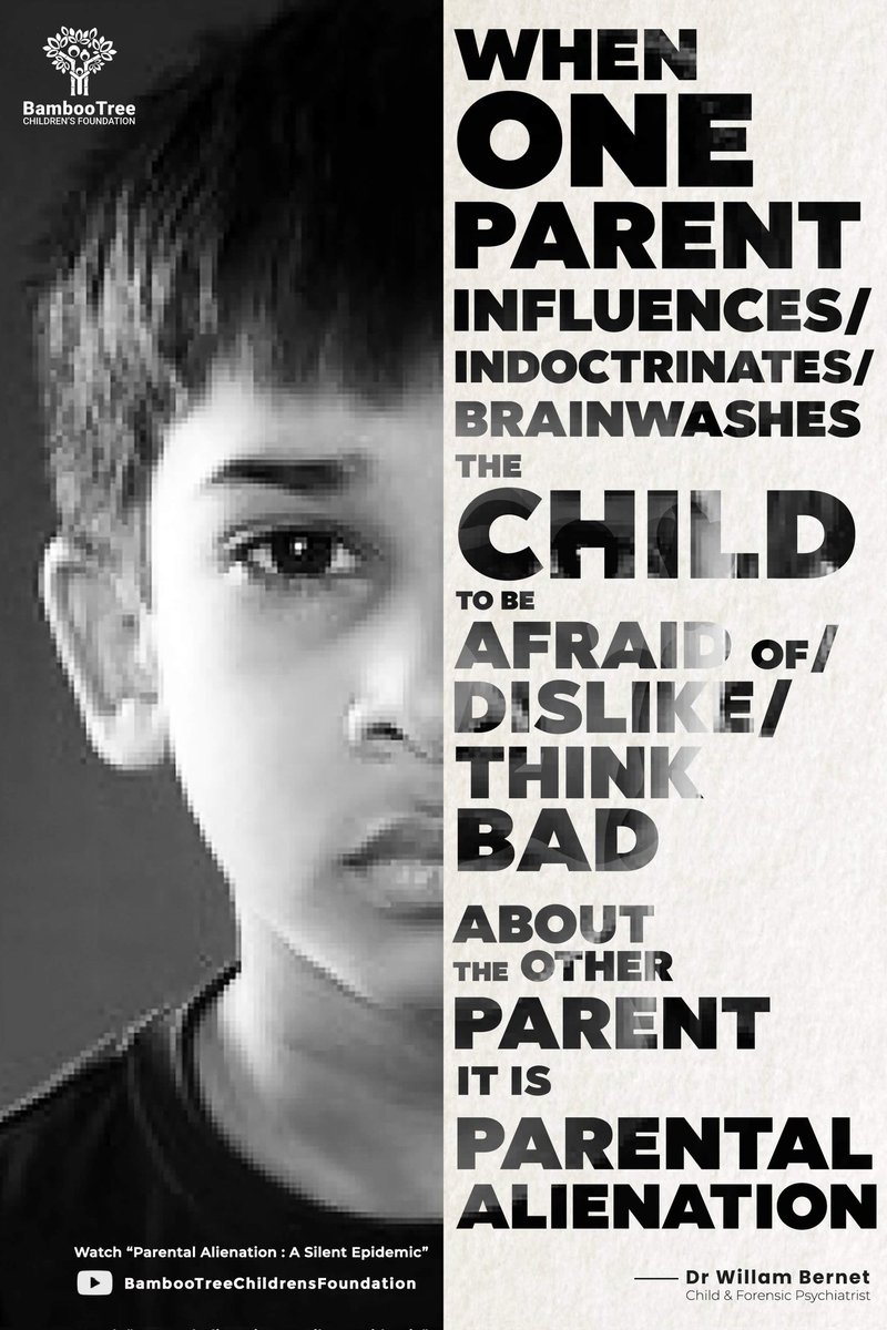 Zian Lakdawalla (@super_daddy_31) on Twitter photo 📣 #ParentalAlienation is real.
When one parent manipulates a child to fear or reject the other, it’s not just unfair—it’s abuse.
💔 Thousands of children lose half their family every year.
🎯 It’s time to raise awareness.
<a href="/MLJ_GoI/">Ministry of Law and Justice</a> <a href="/barandbench/">Bar and Bench</a> <a href="/LiveLawIndia/">Live Law</a> <a href="/verdictum_in/">Verdictum</a> 📣 #ParentalAlienation is real.
When one parent manipulates a child to fear or reject the other, it’s not just unfair—it’s abuse.
💔 Thousands of children lose half their family every year.
🎯 It’s time to raise awareness.
<a href="/MLJ_GoI/">Ministry of Law and Justice</a> <a href="/barandbench/">Bar and Bench</a> <a href="/LiveLawIndia/">Live Law</a> <a href="/verdictum_in/">Verdictum</a>
