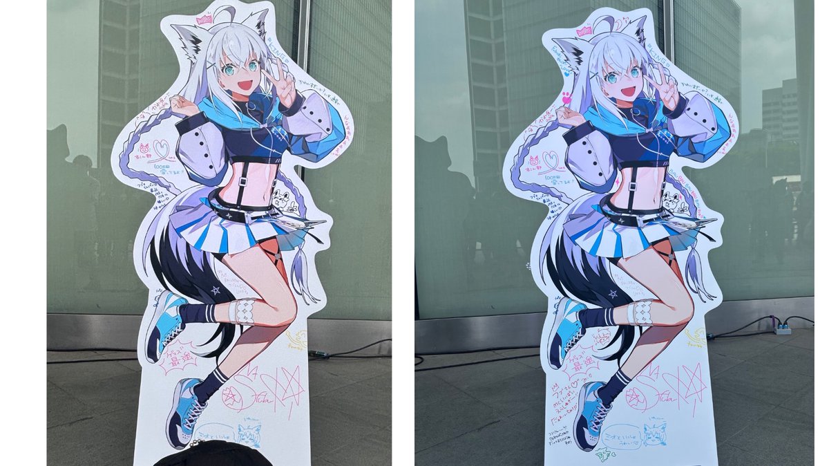 holo_jong's tweet image. 等身大パネル　day1とday2の比較 
#超ゲマズ2_day2