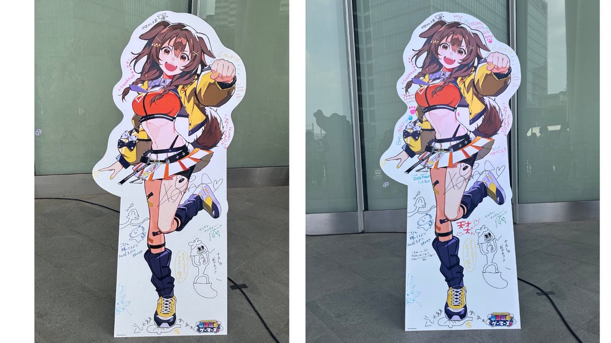 holo_jong's tweet image. 等身大パネル　day1とday2の比較 
#超ゲマズ2_day2