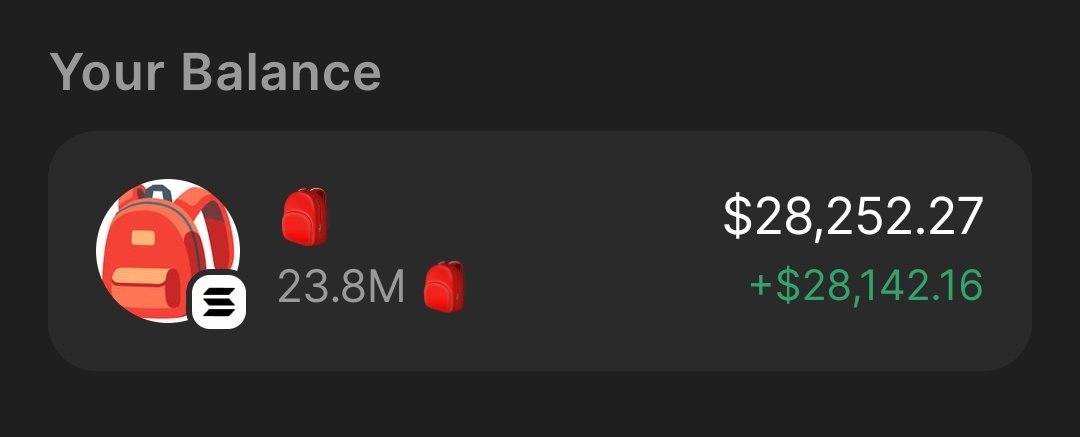 ByceRaymon61627's tweet photo. I told yo'all not to fade on my calls. 🔥🔥

15× profit. Too easy 🫡

#🎒 #bagpack #backpack $musk #bonkit $bfart $bub $tom #bonkguy #wifsmile #boatguy $dika $angels $VTC $YBG #fartcoin #supergrok #memecoin $biao https://t.co/TKd0GzUW8x