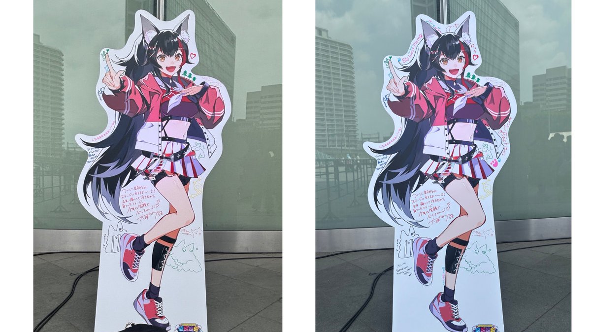 holo_jong's tweet image. 等身大パネル　day1とday2の比較 
#超ゲマズ2_day2