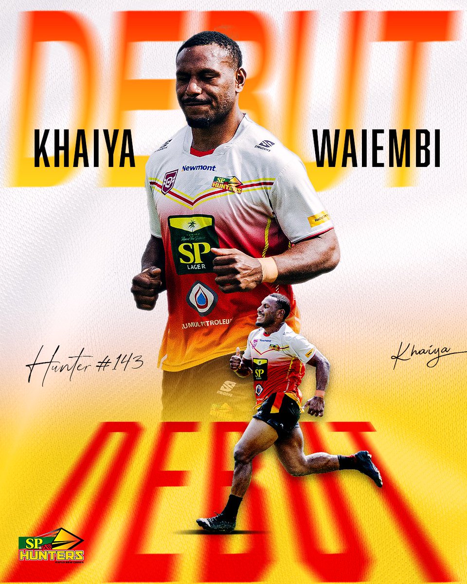 Congratulations to our newest hunter, Khaiya Waiembi, 🏹Hunter #143!
All the best in your match today against the Mendi Blackhawks.
🇵🇬❤️🏹

Gates open at 1pm at Santos NFS.
Come join the hunt!

#jointhehunt