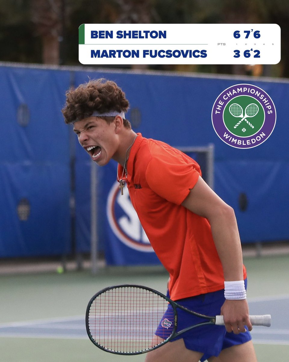 GatorsMTN's tweet image. Ben’s moving on after straight sets 📈
#GoGators #wimbledon