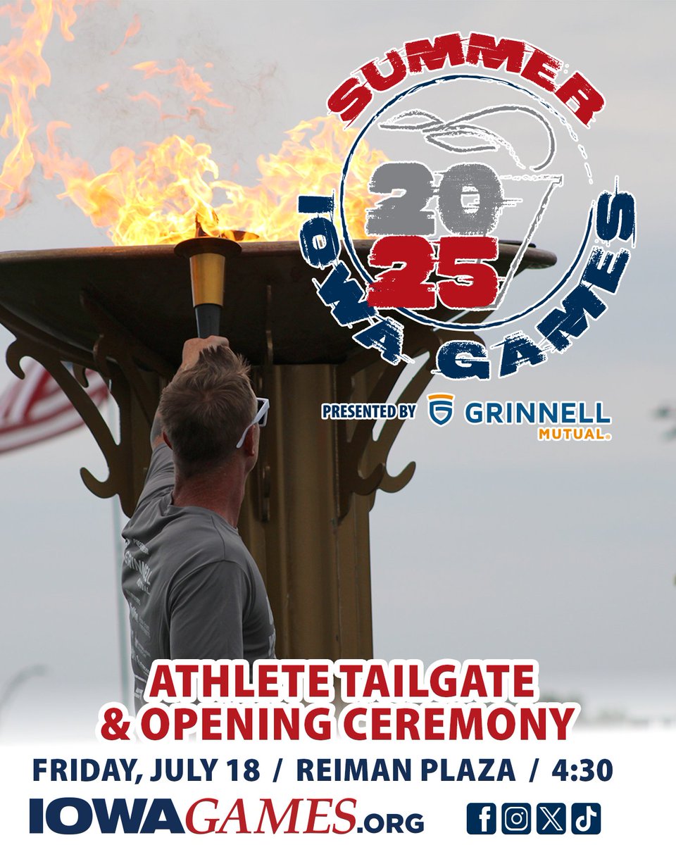 Celebrate the Iowa Games with Us!
Friday, July 18 | 4:30 PM Reiman Plaza – Fun, food, and festivities for all ages!
Food Trucks &amp; Local Vendors
College Athlete Speakers
Inflatables, Yard Games, Music &amp; More
Parade of Athletes starts at 6:30 PM
Don’t miss this amazing evening!