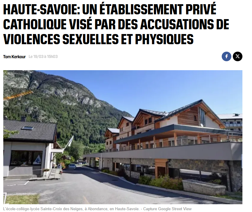 Mahdi_UmmatVox's tweet photo. Quelle horreur, ils veulent une surveillance accrue des #écoles privées #catholiques où on #tabasse et #viole des gosses... qu'ils sont méchants.
#bétharram
#SainteCroixdesNeiges
#NotreDamedeGaraison https://t.co/x9HnIB3rDY