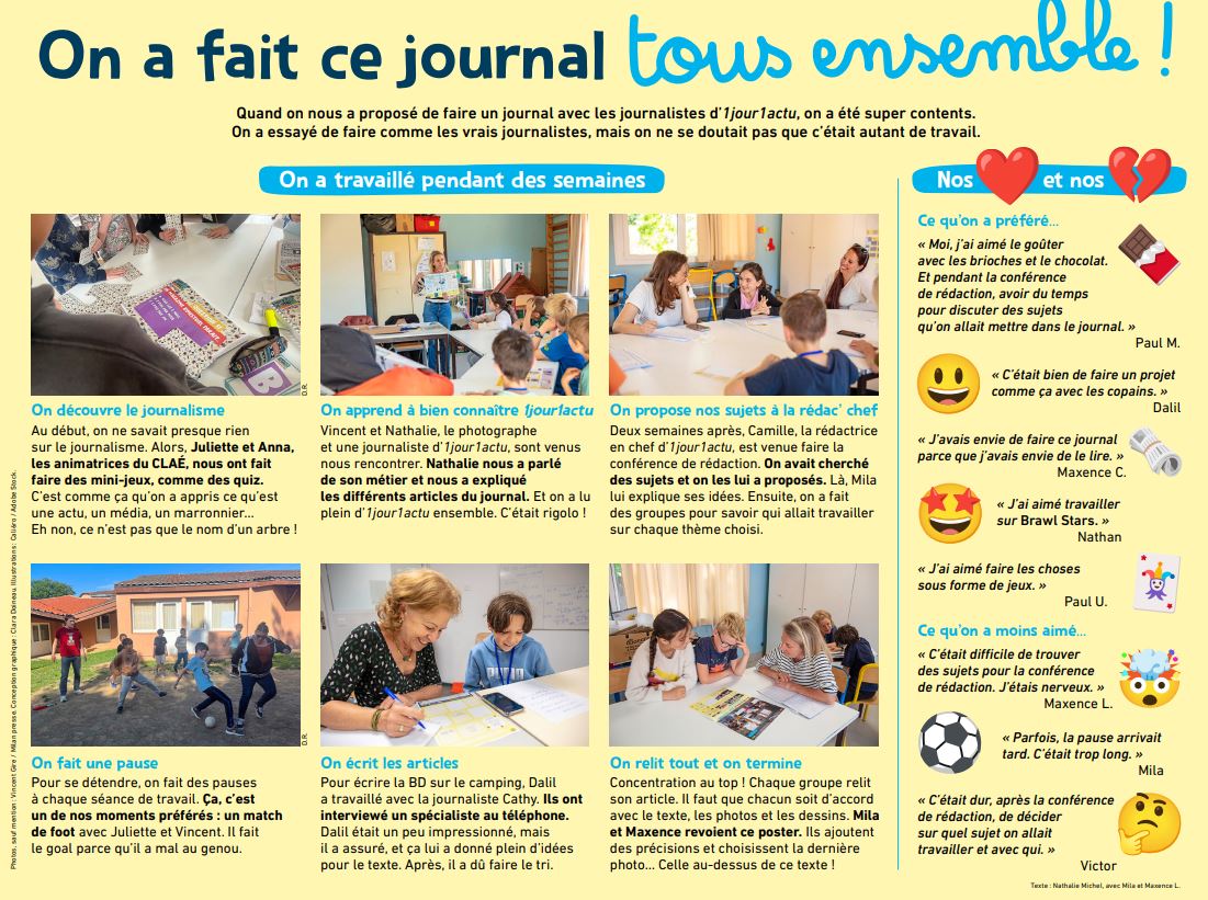 1jour1actu's tweet image. 📰 Comment fabrique-t-on un journal ? Des élèves l’ont découvert avec #1jour1actu en devenant apprentis journalistes ✏️

📲 Article et ressources pédagogiques à découvrir pour vos élèves :
1jour1actu.pulse.ly/qouoalkiyk

#éducation #presse #EMI