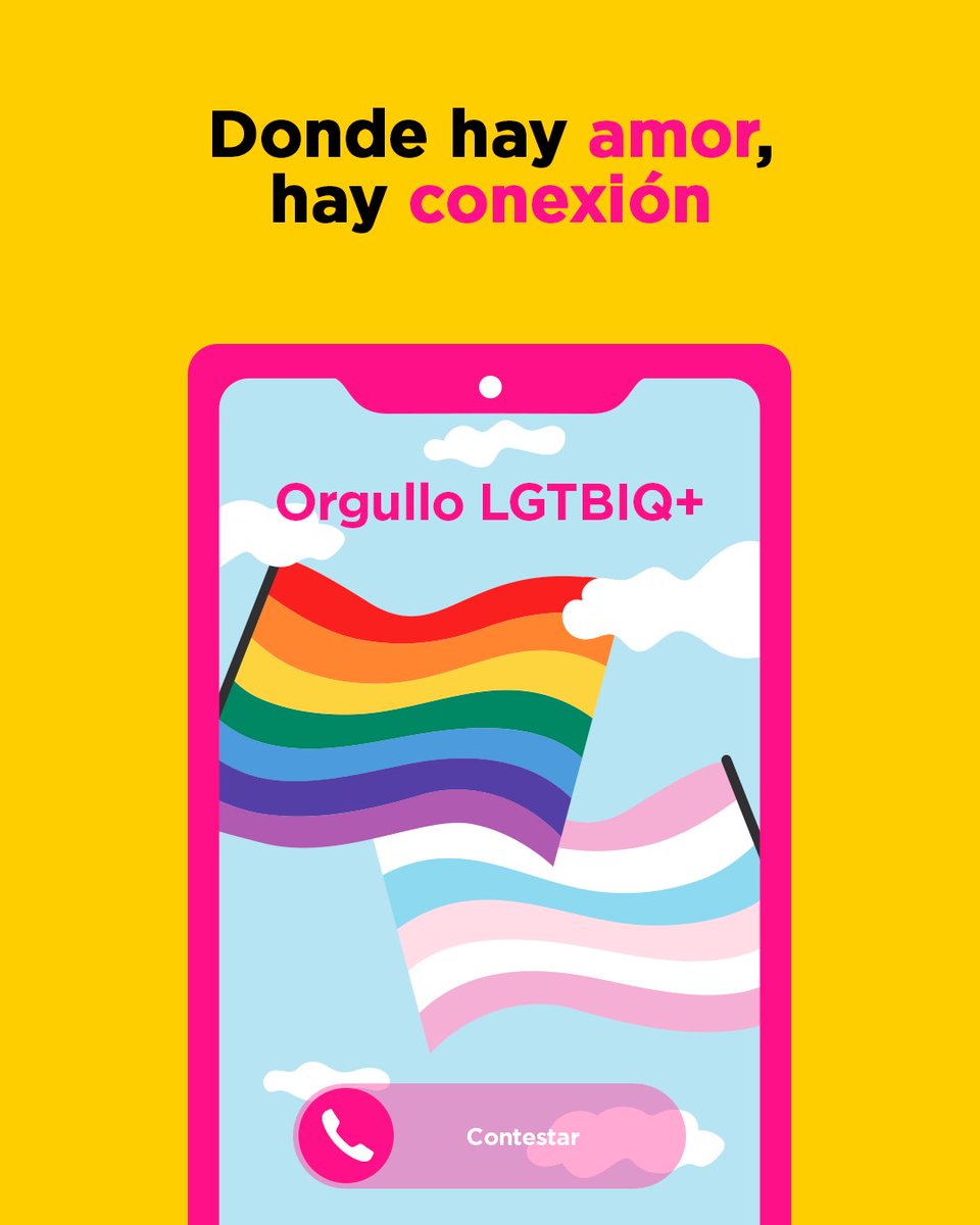 Donde hay amor, hay conexión 🌈💖 Hoy nos sumamos al Día del Orgullo LGTBIQ+ para mostrar nuestro respeto y apoyo a todas las personas que forman parte del colectivo. Celebramos la diversidad y reconocemos la importancia de seguir avanzando 🏳️‍🌈🏳️‍⚧️
