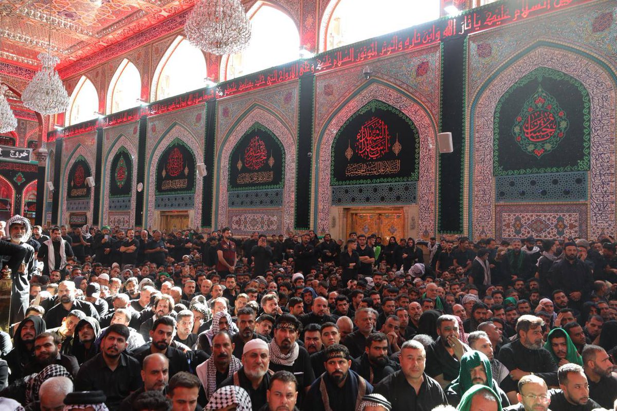 تواصل قراءة المقتل الحسيني في الصحن الحسيني الشريف ضمن مراسم احياء يوم عاشوراء