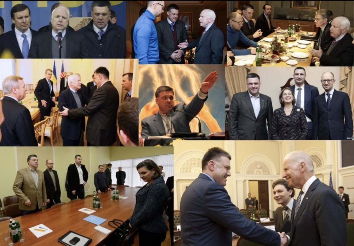 ricwe123's tweet image. Why do American politicians like Joe Biden, John McCain, Lindsey Graham, and Victoria Nuland cozy up to Ukrainian neo-nazis?
Simple when the US wants regime change, it doesn’t do the dirty work itself.
It funds and arms extremists to carry out the violence.
In Ukraine, they…