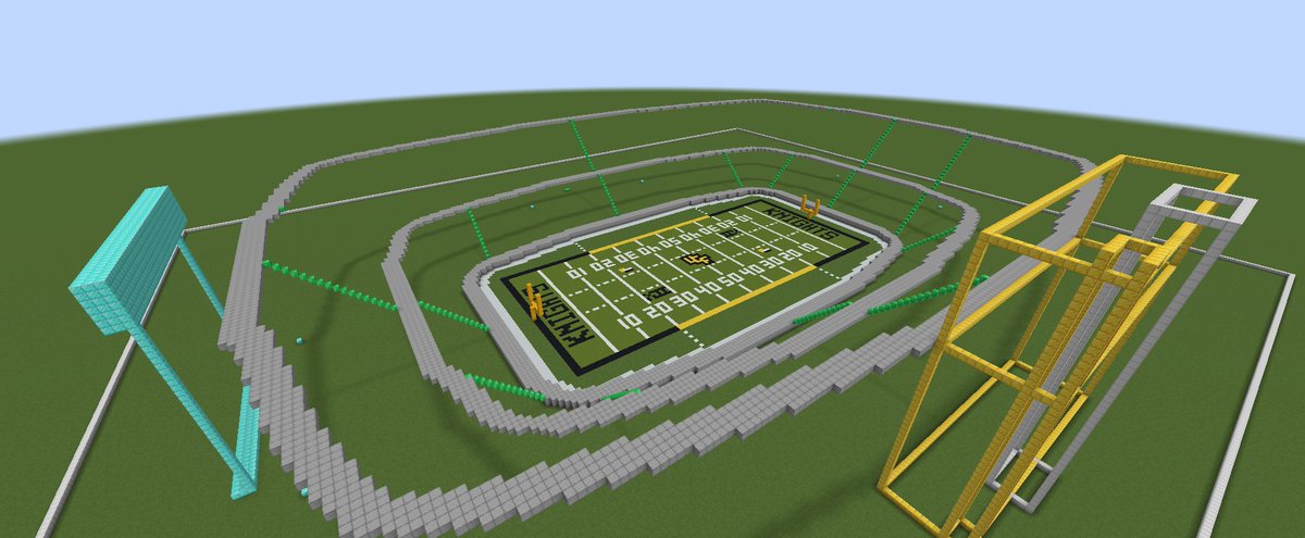 KnightedNate's tweet image. Work in progress build look familiar to anyone?👀
Full Stadium coming soon to Minecraft! (and full campus... within a few years)