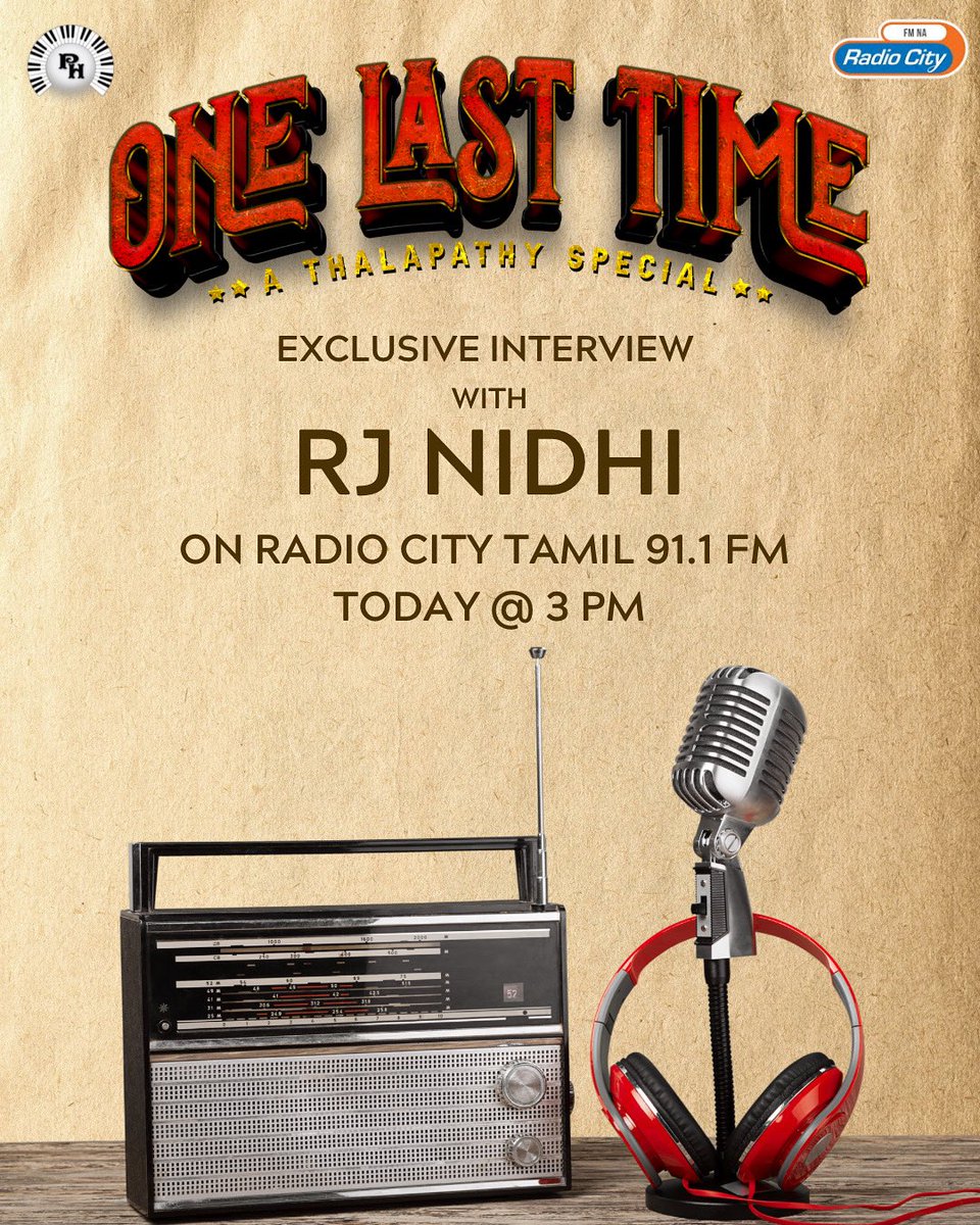 #onelasttime on <a href="/radiocitytamil/">Radio City Tamil</a> 🤘🏻
