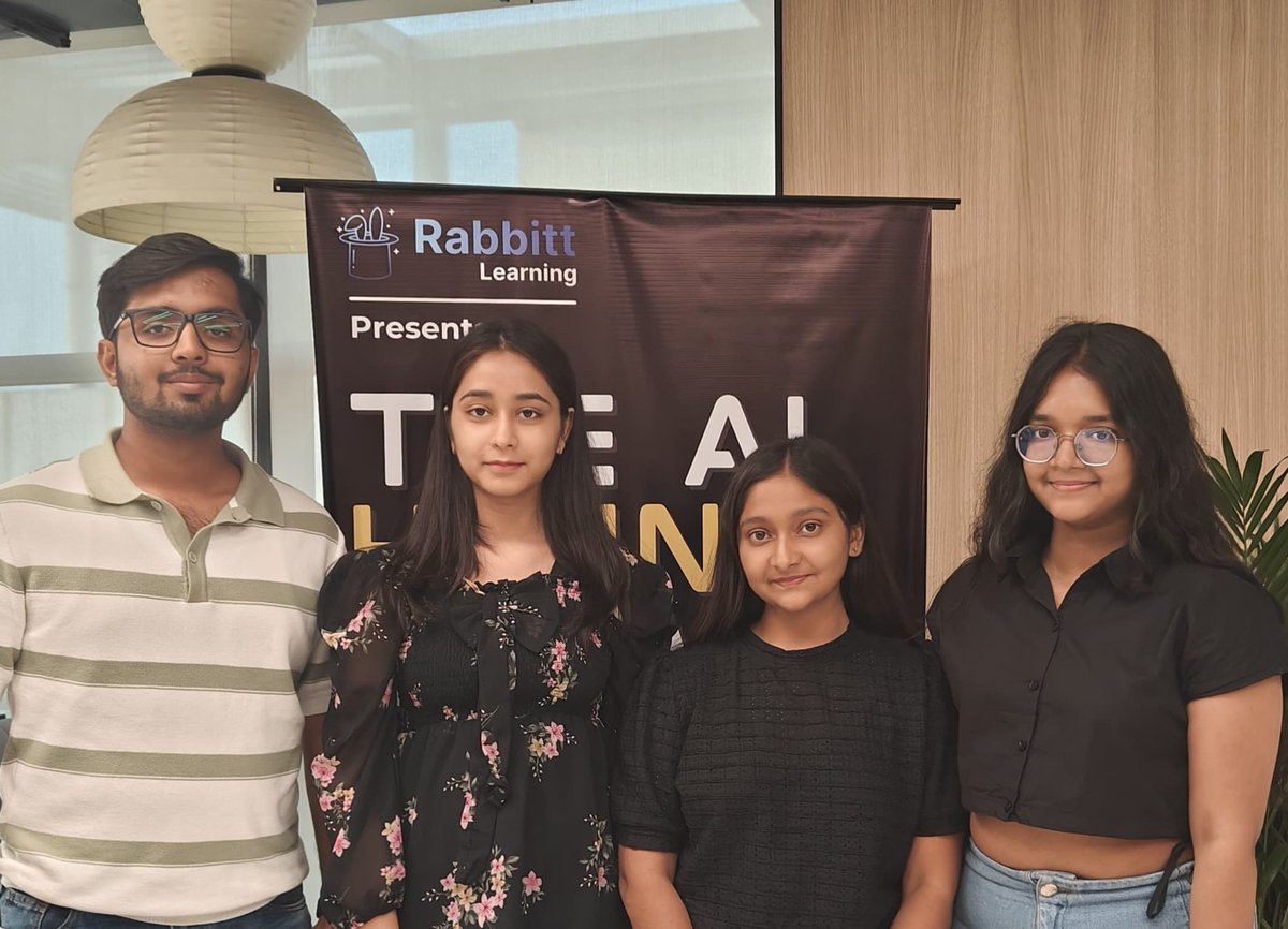 Heyavdhi's tweet photo. Built our first AI agent in 3 hrs 😭
accidentally walked into a hackathon thinking it's for designers .
zero clue about LLMs
just vibes, prompts & chaos
but we did it 🫡
2025 skill = prompt engineering fr.
#AI #GenZTech #RabbitAI #Hackathon https://t.co/OTsmipzxlL