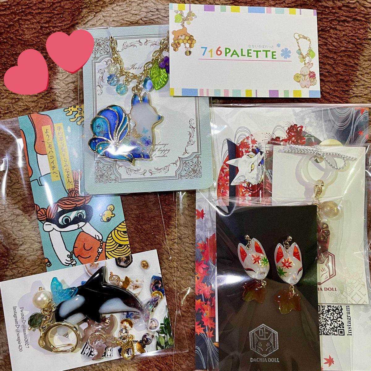 chx96x's tweet image. アクセサリー類をお迎えできたぁぁ‼︎‼︎
可愛いアクセサリーばっかりで目移りしちゃう✨
716Paletteさん(@716_Palette)
MAITOさん(@maito2027)
叶きりくさん(@dachia_doll)
#CC福岡62
#コミックシティ福岡62
#COMICCITY福岡62