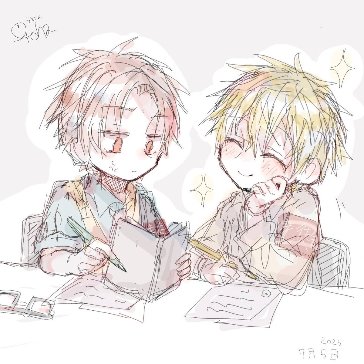 udonchan0611's tweet image. リアタイする！！！
楽しみーーー🫶

イラストは茜くんと輝先輩✨

#地縛少年花子くん2
#花子くんお絵描き