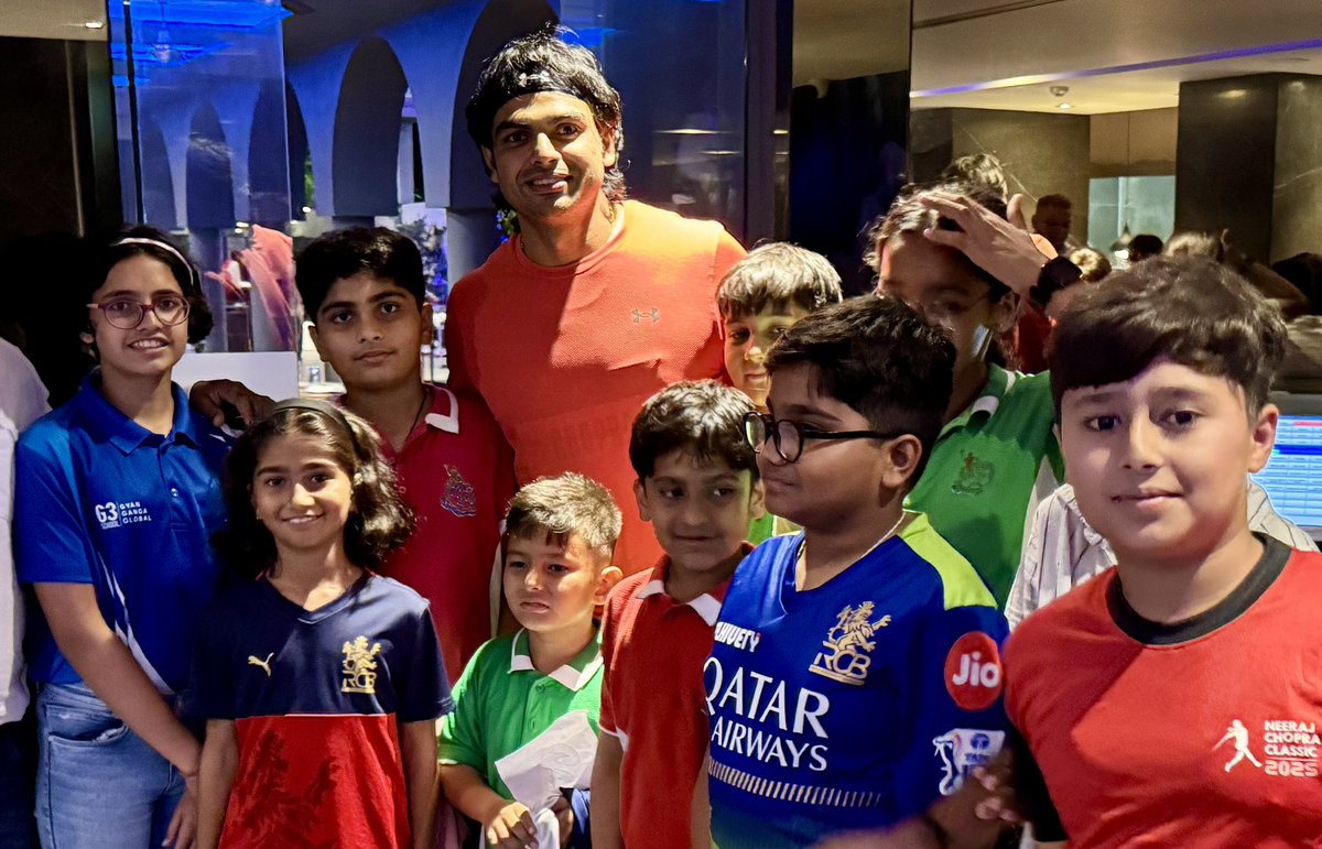 Neeraj Chopra and the magic of humility. It was 1.00 a.m. and it was heartening to see him make time for the children who had come to meet him in the hotel after the NC Classic and take his autograph. Champion in more way than one.