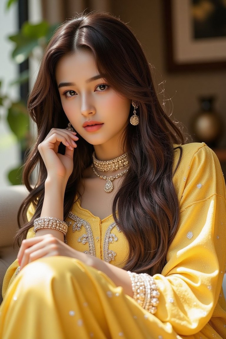 "Radiating elegance in golden hues ✨"

QT 💛💛