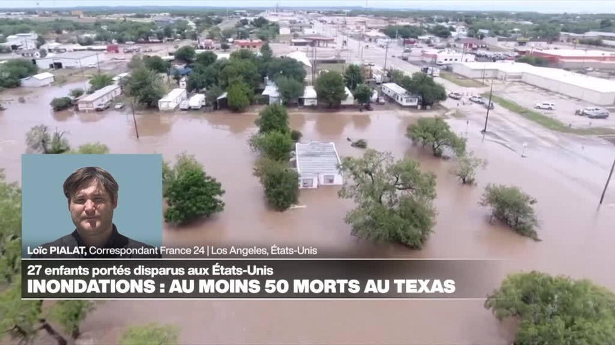 Inondations au Texas : la gestion des alertes météo critiquée f24.my/BIMM.x