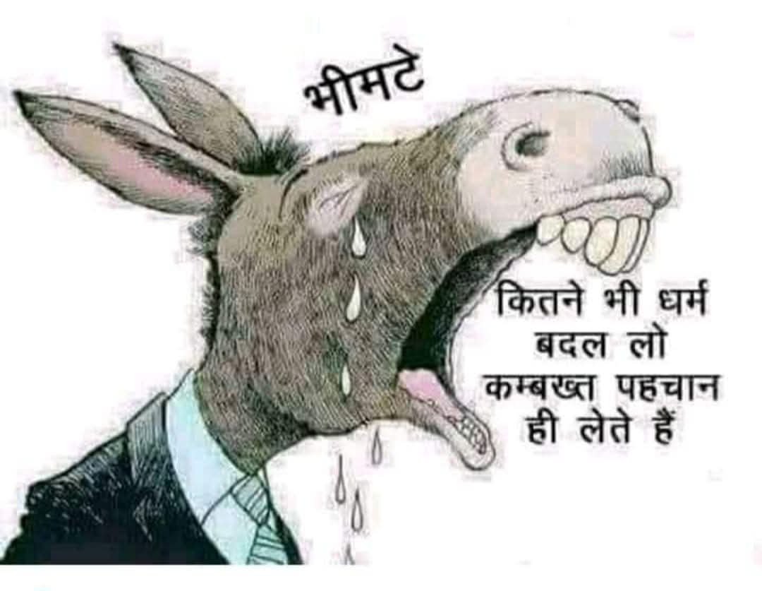 एक बार एक दलित ने एक भीमटे से पूछा कि जो संविधान संविधान चिल्लाते रहते हो यह क्या है?

भीमटा बोला अरे यह अम्बेडकर की रचना है जिससे हमें सरकारी जाति प्रमाण पत्र मिलता है और सिर्फ जाति के आधार पर हम करदाताओं की कमाई पर ऐश करते हैं। 

दलित  - अच्छा बाबा साहब के बारे में मुझे भी कुछ