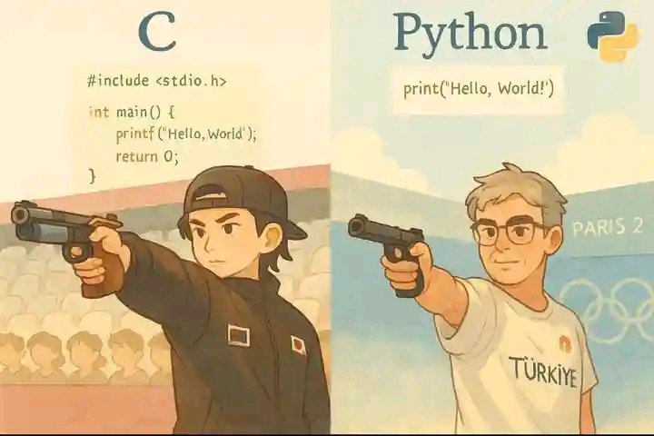 Chisom320's tweet image. C: “Alright, let me set up my scope, load the bullet, breathe right, and calculate wind speed…”

Python: “lol just shoot 😎

Shoutout to everyone who’s ever cried over a missing semicolon 😭

#CodeLife #Python #CProgramming #DevHumor