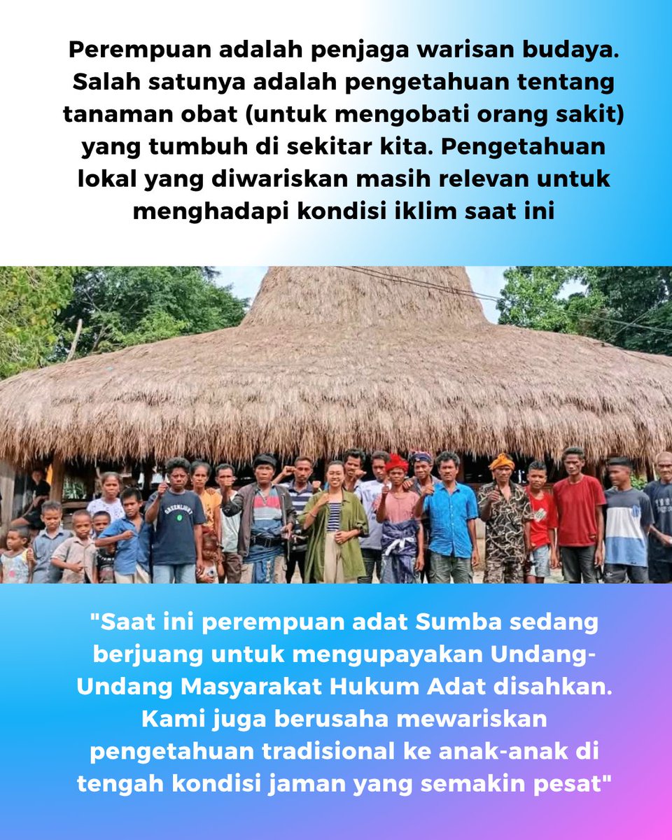 Dalam kesaksiannya, Rambu Intan mengungkap bagaimana krisis iklim mengancam pengetahuan leluhur dan keberlanjutan hidup komunitasnya.

Mari dengarkan suara perempuan adat, suara penjaga bumi. 🌍💚