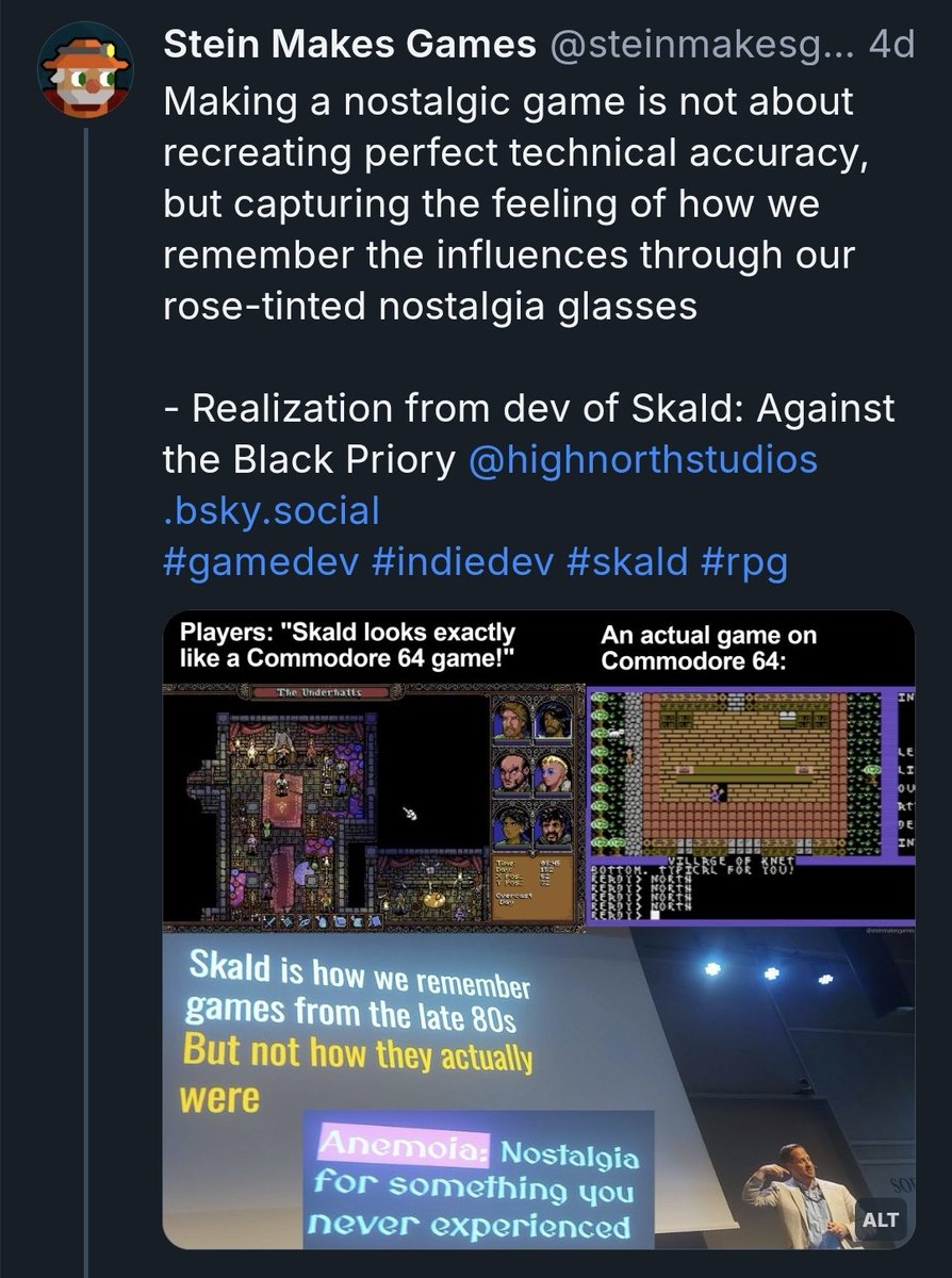 SkaldRpg's tweet image. Stein summarized my talk much more succinctly than I ever could❤
But yes: This high-level view is in fact a large part of what made Skald successful.