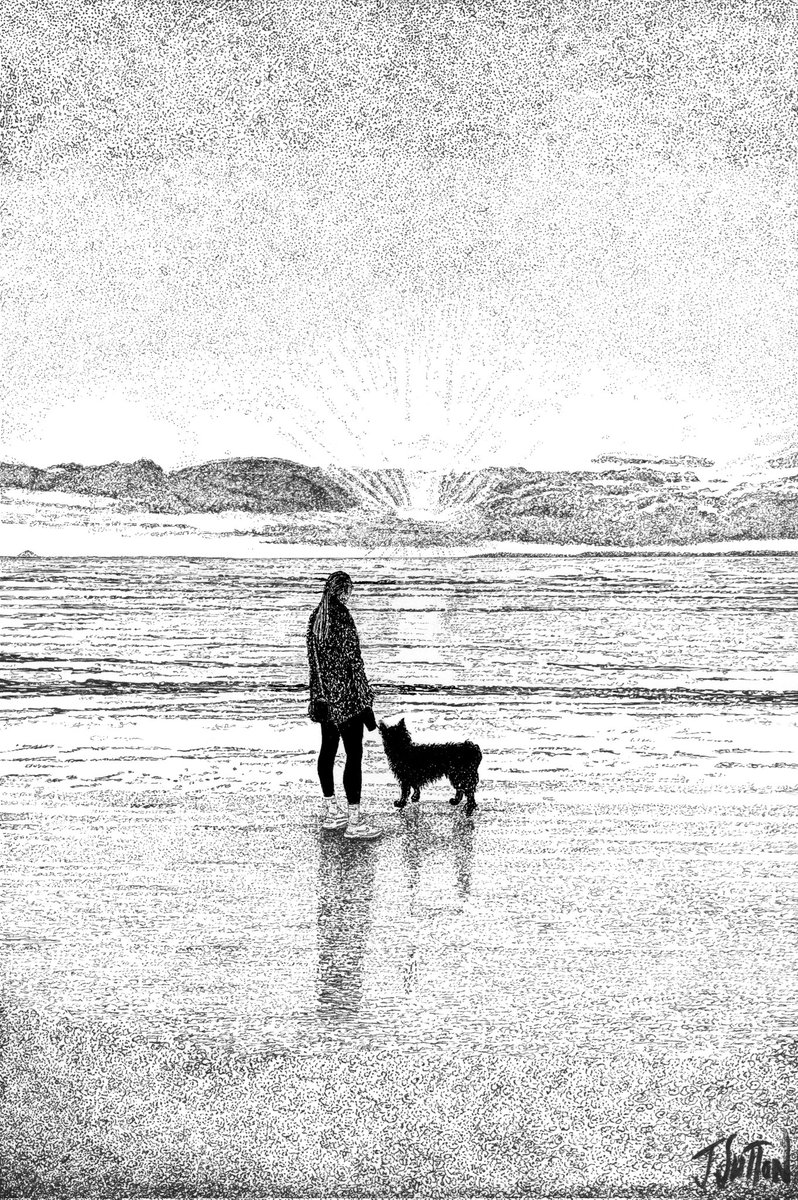 Kathryn &amp; Lana

A wee bit out of my comfort zone and a slight bending of my code but really enjoyed how this turned out. 

Two wee legends.

❤️🐕✍️